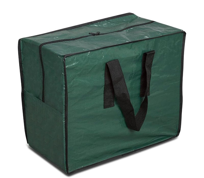 ProPik Christmas Ornaments Storage, Holiday Accessories Bag Tear-Proof Tarp 18 X 10 X 15 with Handles and Full Length Zipper (Green) - Image 1